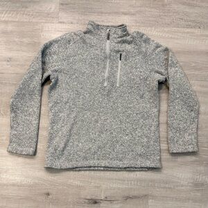 Woolrich Heather Gray 1/4 Zip Long Sleeve Fleece Lined Sweater Men’s Medium